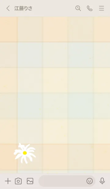 [LINE着せ替え] チェック柄 マーガレット13の画像2