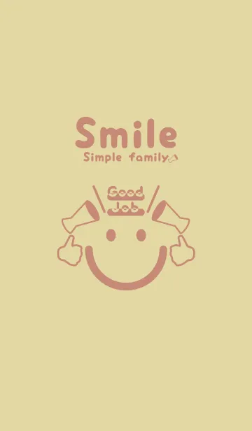 [LINE着せ替え] スマイル＆グッジョブ クリームの画像1