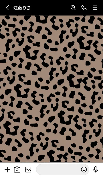 [LINE着せ替え] Leopard Pattern - BROWN BEIGE 14の画像2