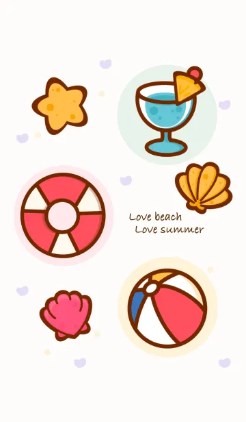 [LINE着せ替え] Love beach Love summer 4の画像1