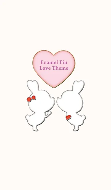 [LINE着せ替え] Enamel Pin LOVE Pair 42の画像1