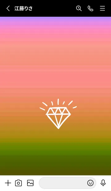 [LINE着せ替え] グラデーション ダイアモンド  258の画像2