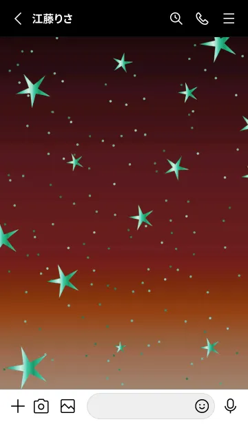 [LINE着せ替え] キラキラ ‐グラデーション・スター 18の画像2