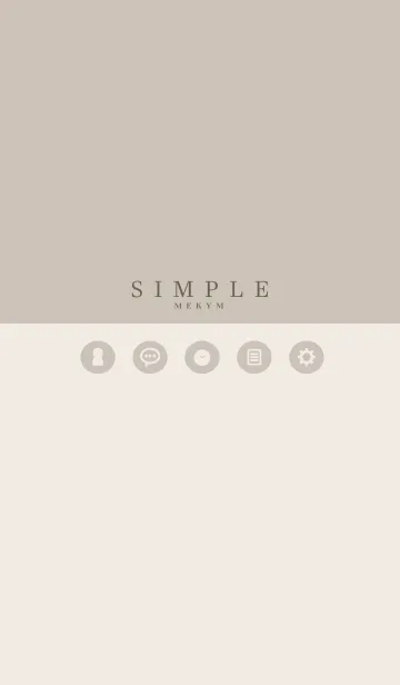 [LINE着せ替え] SIMPLE ICON BROWN - MEKYM 9の画像1