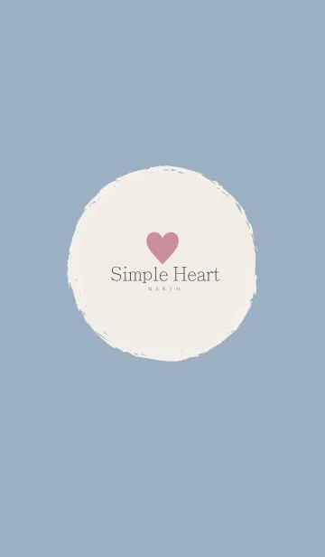 [LINE着せ替え] Simple Heart Blue - NATURAL 11の画像1