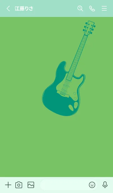 [LINE着せ替え] ELECTRIC GUITAR CLR Deep peep greenの画像2