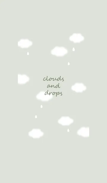 [LINE着せ替え] 雲と雫♡green07_1の画像1