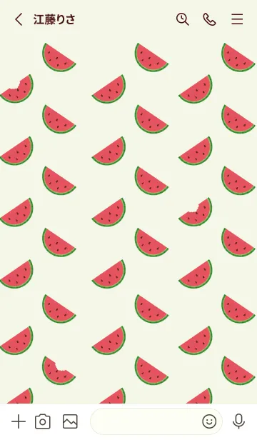 [LINE着せ替え] スイカのペインティングきせかえ (再販)の画像2