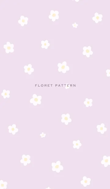 [LINE着せ替え] Floret Pattern - 07-03 パープル Ver.iの画像1