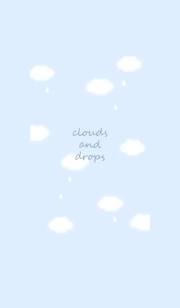[LINE着せ替え] 雲と雫♡blue16_1の画像1