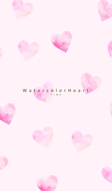 WatercolorHeart - PINK 22の着せ替えメイン画像