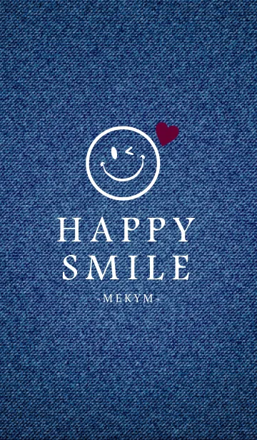 [LINE着せ替え] HAPPY SMILE DENIM HEART-MEKYM 40の画像1