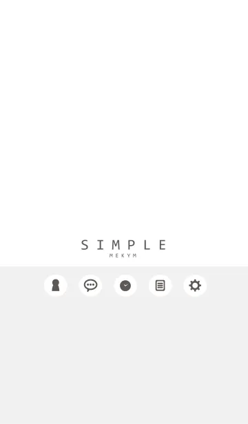 SIMPLE ICON-WHITE 24の着せ替えメイン画像