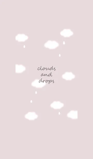 [LINE着せ替え] 雲と雫♡dustypink09_1の画像1