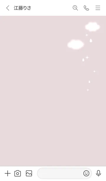 [LINE着せ替え] 雲と雫♡dustypink09_1の画像2
