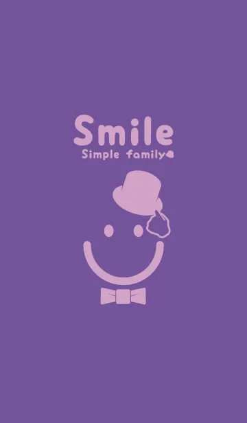 [LINE着せ替え] スマイル＆紳士 江戸紫の画像1