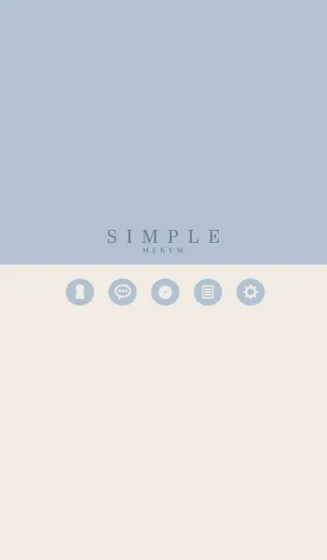 [LINE着せ替え] SIMPLE ICON BLUE - MEKYM 12の画像1