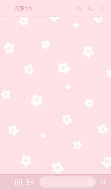 [LINE着せ替え] Floret Pattern - 06-05 ピンク Ver.iの画像2