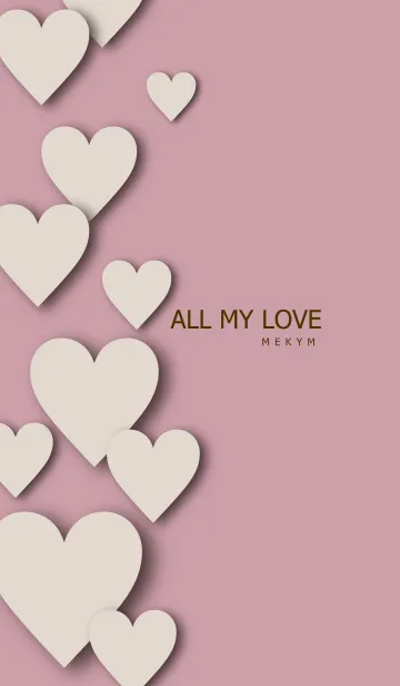 [LINE着せ替え] ALL MY LOVE DUSKYBROWN HEART - MEKYM 11の画像1