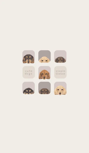 [LINE着せ替え] DOGS - ダックスフンド L - ブラウングレーの画像1