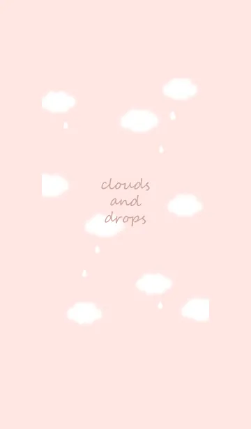 [LINE着せ替え] 雲と雫♡babypink10_1の画像1