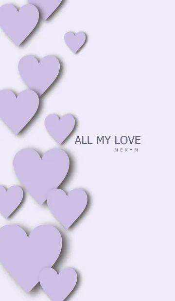 [LINE着せ替え] ALL MY LOVE PURPLE HEART - MEKYM 11の画像1