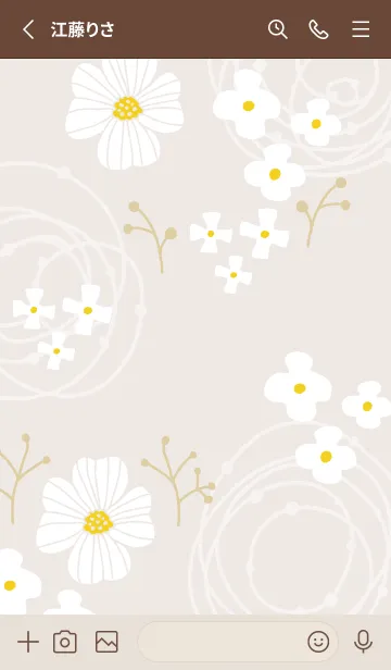 [LINE着せ替え] 白いはな ダンス7の画像2