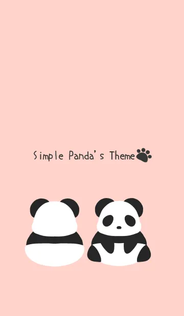 [LINE着せ替え] シンプルパンダの着せかえ/コーラルピンクの画像1