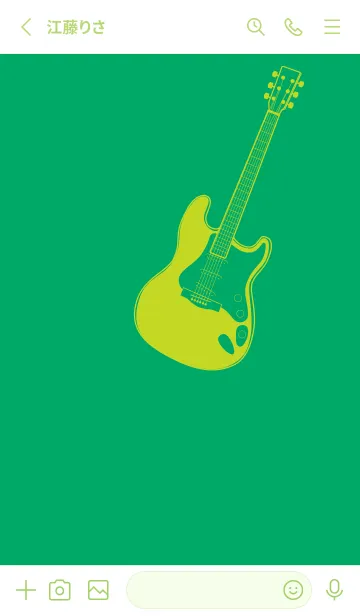 [LINE着せ替え] ELECTRIC GUITAR CLR エメラルドグリーンの画像2