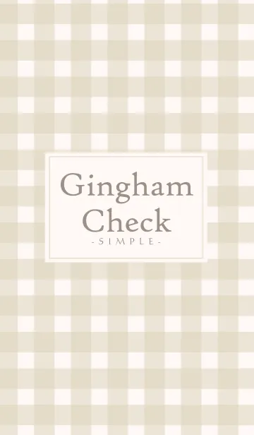 [LINE着せ替え] Gingham Check Natural Beige - SIMPLE 12の画像1