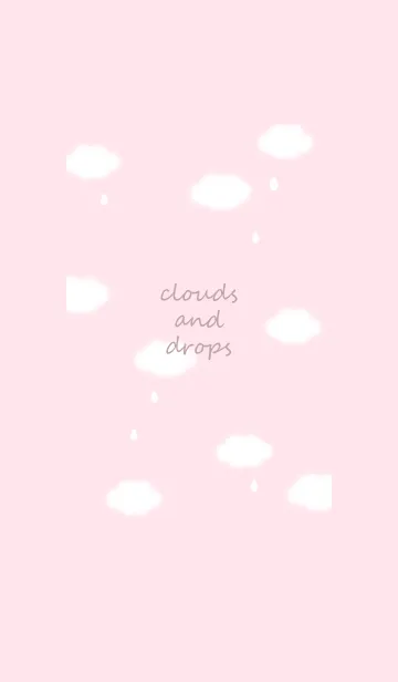 [LINE着せ替え] 雲と雫♡pink11_1の画像1