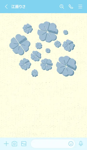 [LINE着せ替え] Piano clover スモークブルーの画像2