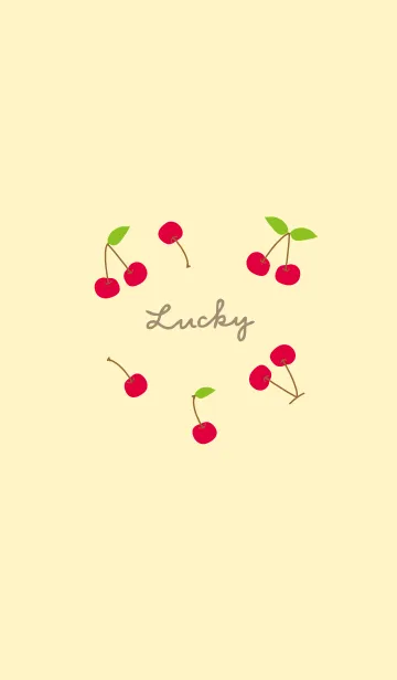 [LINE着せ替え] さくらんぼ シンプルかわいい22の画像1