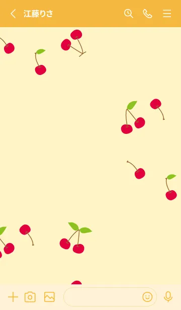 [LINE着せ替え] さくらんぼ シンプルかわいい22の画像2