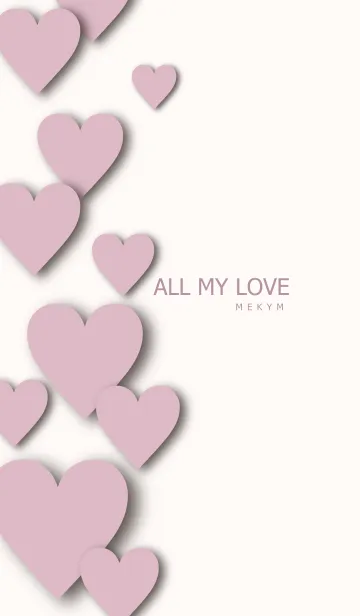 [LINE着せ替え] ALL MY LOVE DUSKYPINK HEART - MEKYM 11の画像1