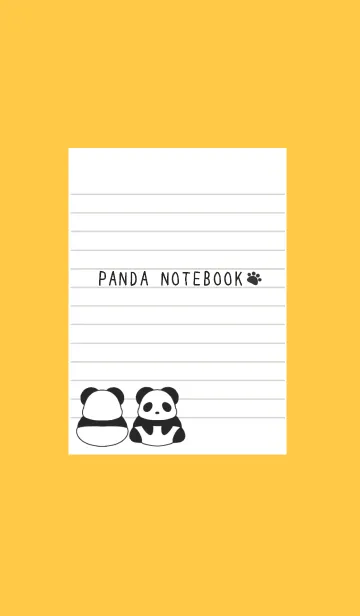 [LINE着せ替え] パンダのノートの着せかえ/オレンジの画像1