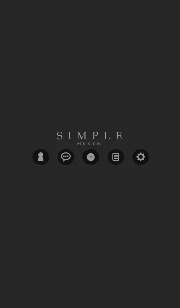 [LINE着せ替え] MATTE BLACK - CIRCLE ICON 7の画像1