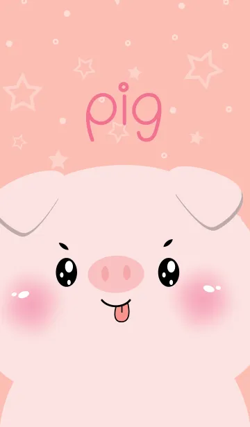 [LINE着せ替え] Simple Cute Face Pig (JP)の画像1