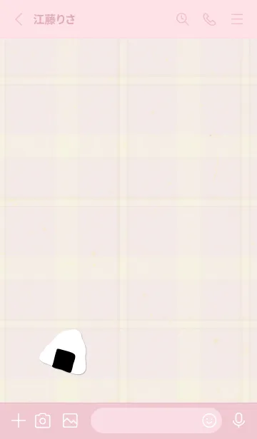 [LINE着せ替え] チェック柄 おにぎり8の画像2