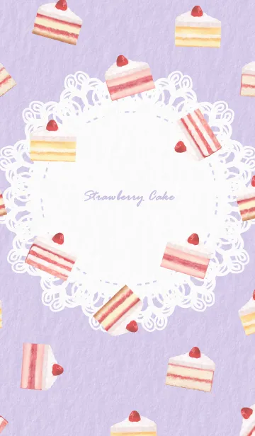 [LINE着せ替え] Strawberry Cake 1 - 07-04 パープルの画像1