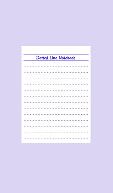[LINE着せ替え] カラー点線ノート/くすみパープルの画像1