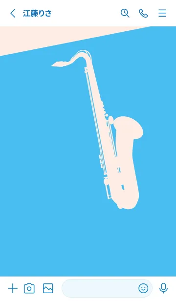 [LINE着せ替え] Saxophone CLR パステルブルーの画像2