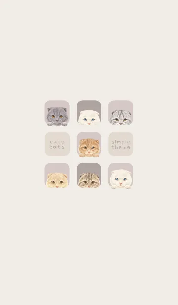 [LINE着せ替え] CATS - スコティッシュ - ブラウングレーの画像1