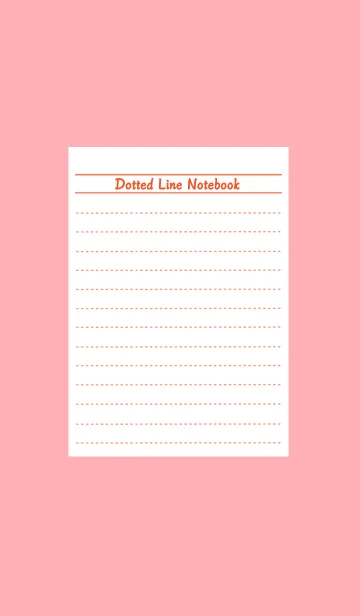 [LINE着せ替え] カラー点線ノート/ピンクレッドの画像1