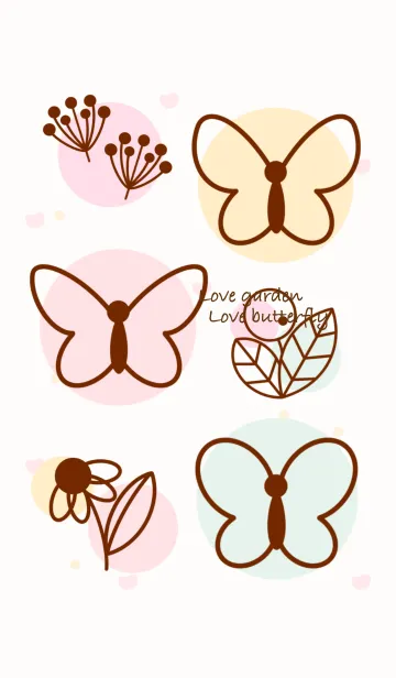 [LINE着せ替え] I love butterfly themeの画像1