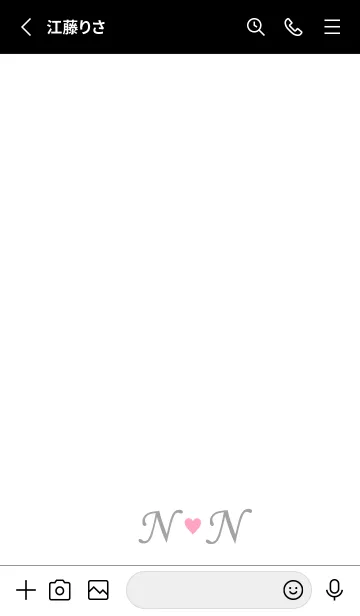 [LINE着せ替え] LOVE INITIAL-N&N イニシャル 2の画像2