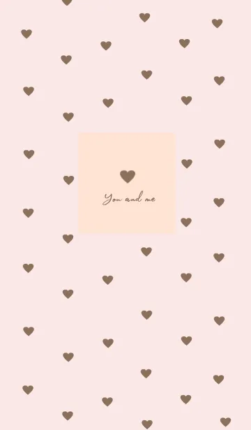 [LINE着せ替え] pattern_heart (pink brown)の画像1