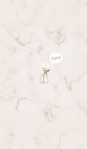 [LINE着せ替え] デイジーマーブル♡pinkbrown08_1の画像1