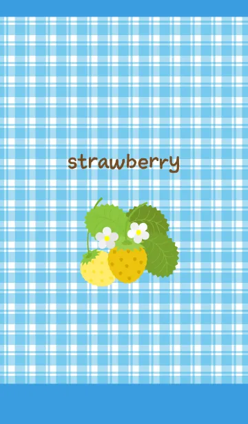 [LINE着せ替え] 黄いちごの着せかえ 青色の画像1