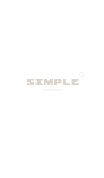[LINE着せ替え] SIMPLE' :ベージュ&ホワイトの画像1
